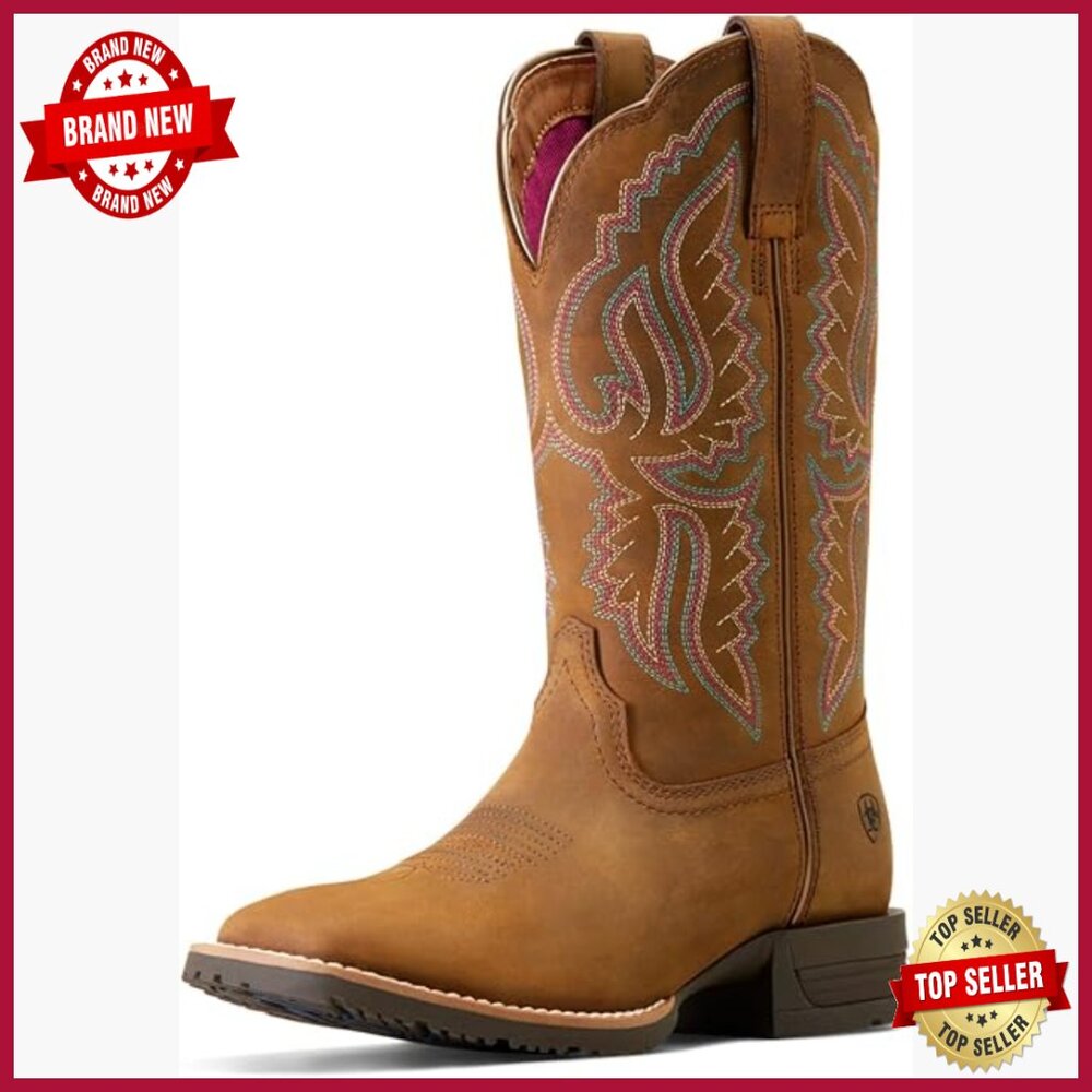 Women's Western Boots With Shock Absorbing Technology And Square Toe